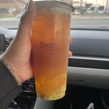Sharetea - Peach Kiwi Tea with Ajue jelly - Bubble Tea Near Me - Menifee, California