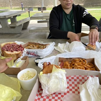 Paul's Place - Pastrami sandwich, coleslaw, bacon cheeseburger, tornado fries (curly fries), zucchini fries - American Near Me - Los Alamitos, California Paul's Place - Pastrami sandwich, coleslaw, bacon cheeseburger, tornado fries (curly fries), zucchini fries - American Near Me - Los Alamitos, California
