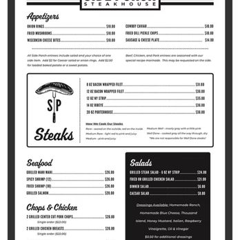 Side Porch Steak House - Menu - Steakhouses Near Me - Bartlett, Tennessee Side Porch Steak House - Menu - Steakhouses Near Me - Bartlett, Tennessee
