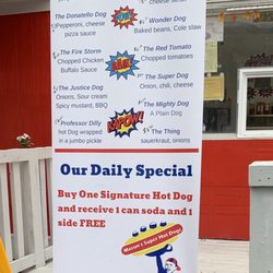 Mason’s Super Dogs - The menu.