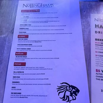 Nottingham's Tavern - Menu - Pool Halls Near Me - Columbia, Maryland