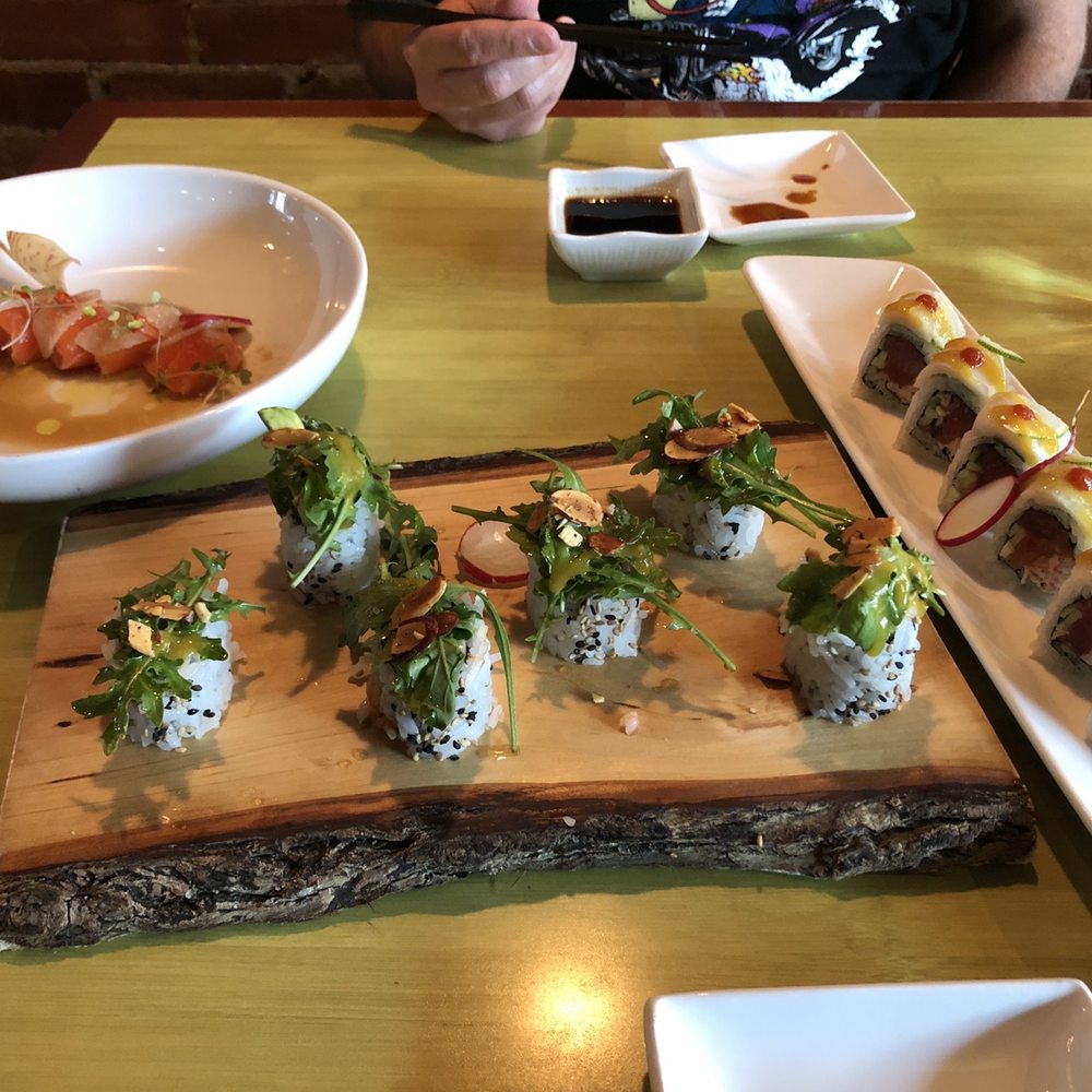 Tona - Scottish ocean trout crudo, summer roll, escolar cilantro roll - Sushi Bars Near Me - Ogden, Utah Tona - Scottish ocean trout crudo, summer roll, escolar cilantro roll - Sushi Bars Near Me - Ogden, Utah
