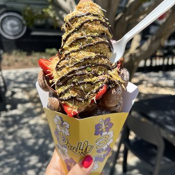 Double 3 - Dubai chocolate bubble waffle - I recommend!! - Hawaiian Near Me - Whittier, California Double 3 - Dubai chocolate bubble waffle - I recommend!! - Hawaiian Near Me - Whittier, California