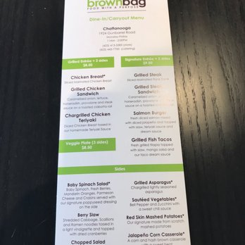Brown Bag - Menu - New American Near Me - Chattanooga, Tennessee