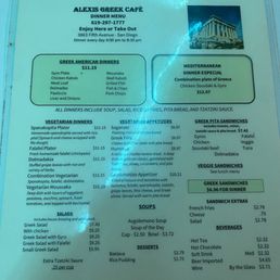 Current menu, sorry the lighting was so dark, this was right before closing.