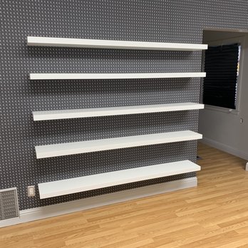 Rocky Beckner Wallcovering - Retail wall with shelves - Wallpapering Near Me Rocky Beckner Wallcovering - Retail wall with shelves - Wallpapering Near Me