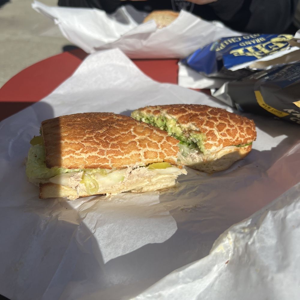 Corsagna Deli - Tuna melt on Dutch crunch roll with avocado. - Delis Near Me - San Francisco, California Corsagna Deli - Tuna melt on Dutch crunch roll with avocado. - Delis Near Me - San Francisco, California