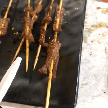 Friendship BBQ - This is how 1 beef skewer looks like. - Barbeque Near Me - Boston, Massachusetts Friendship BBQ - This is how 1 beef skewer looks like. - Barbeque Near Me - Boston, Massachusetts