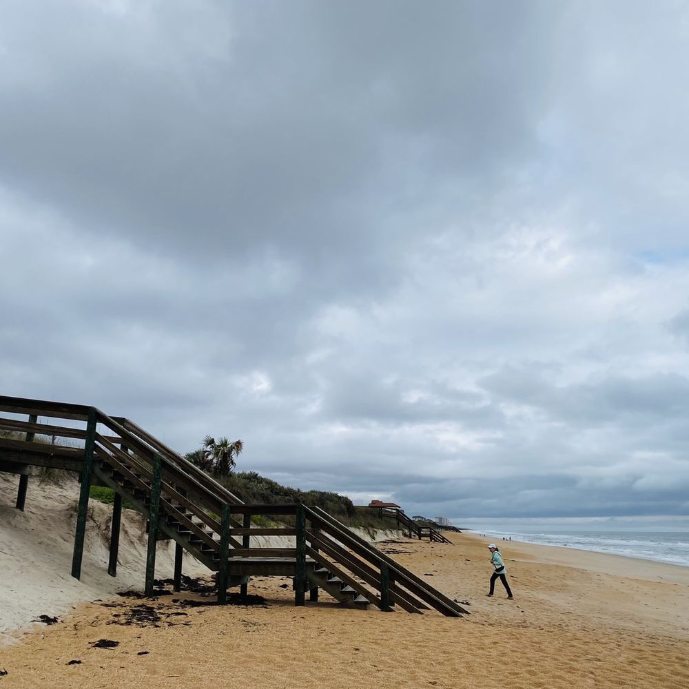 Varn Park - Dune to beach  stairs - Beaches Near Me - Palm Coast, Florida