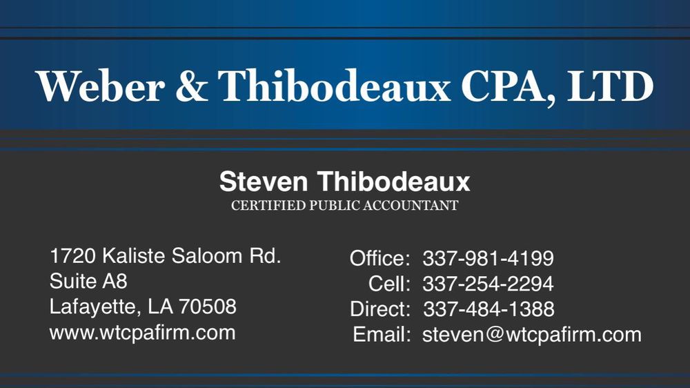 WEBER & THIBODEAUX Updated September 2024 1720 Kaliste Saloom Rd