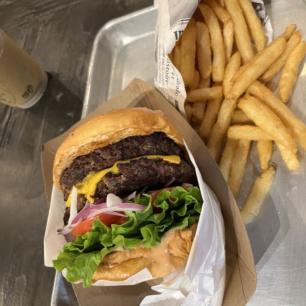 A+ Burger - Double-double cheese burger, French Fries - Burgers Near Me - Oakland, California