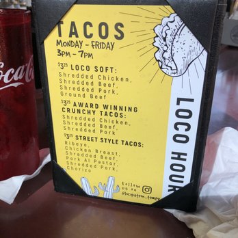 Loco Patron - Happy Hour taco menu - Mexican Near Me - Tempe, Arizona Loco Patron - Happy Hour taco menu - Mexican Near Me - Tempe, Arizona