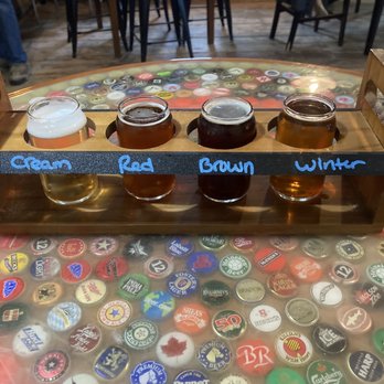 Stump City Brewery - a flight of beers on a table - Breweries Near Me - Gloversville, New York Stump City Brewery - a flight of beers on a table - Breweries Near Me - Gloversville, New York