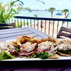 O'Maddy's Bar & Grille - Shrimp, crab, and lobster pita sandwich