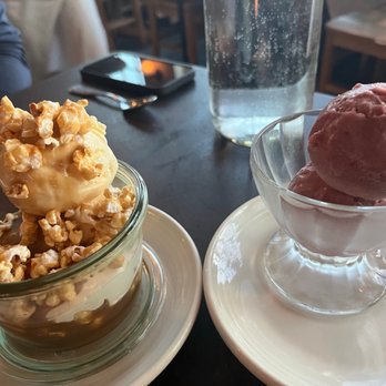 Scales - Butterscotch ice cream, watermelon blueberry sorbet - Seafood Near Me - Portland, Maine Scales - Butterscotch ice cream, watermelon blueberry sorbet - Seafood Near Me - Portland, Maine