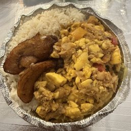 Ackee and Saltfish with white rice Ackee and Saltfish with white rice