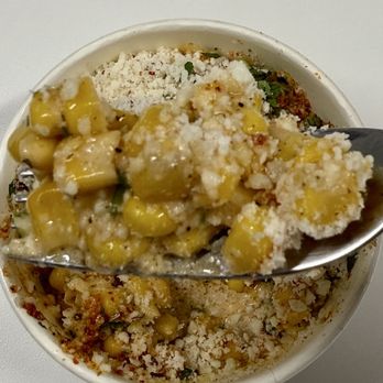 Starbird Chicken - Elote Street Corn (roasted corn, cotija, tajin, cilantro); IG: @katzlundell - Chicken Shop Near Me - Torrance, California