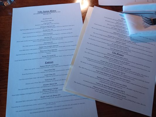 Menu photo 2 Ville Sainte Bistro Mount Pleasant, SC