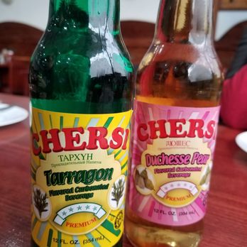 Cheburechnaya - Chersi sodas - tarragon and pear flavored - Kosher Near Me - Rego Park, New York Cheburechnaya - Chersi sodas - tarragon and pear flavored - Kosher Near Me - Rego Park, New York
