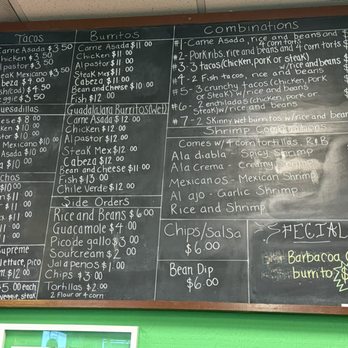 Guadalajara Taco Shop - Menu 10/2025 - Mexican Near Me - Seaside, Oregon