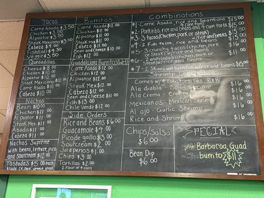 Menu photo 4 Guadalajara Taco Shop Seaside, OR