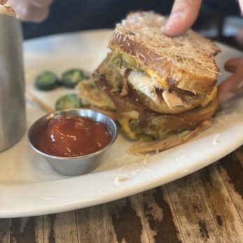 The General Public - Green Chili Grilled Cheese - New American Near Me - San Antonio, Texas The General Public - Green Chili Grilled Cheese - New American Near Me - San Antonio, Texas
