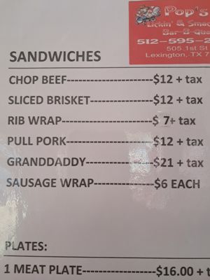Menu photo 6 Pop's Lickin And Smackin Bbq Lexington, TX Menu photo 6 Pop's Lickin And Smackin Bbq Lexington, TX