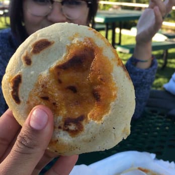 La Ceiba Restaurant - Pretty small compared to the average pupusa. About the size of my palm - Mexican Near Me - Long Beach, California La Ceiba Restaurant - Pretty small compared to the average pupusa. About the size of my palm - Mexican Near Me - Long Beach, California