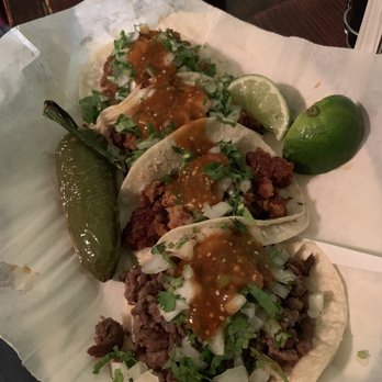 Tacos Don Francisco - Chorizo, Carne Asada and Al Pastore Street Tacos with the flaming hot Jalapeño - Mexican Near Me - Tulsa, Oklahoma Tacos Don Francisco - Chorizo, Carne Asada and Al Pastore Street Tacos with the flaming hot Jalapeño - Mexican Near Me - Tulsa, Oklahoma