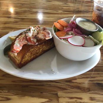 Slapfish - Traditional Lobster Roll and salad. - Seafood Near Me - Indianapolis, Indiana