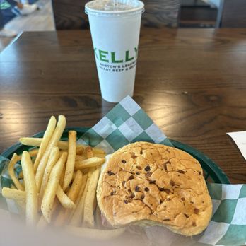 Kelly’s - Roast beef on onion bun (costs extra) with fries and drink - Seafood Near Me - New Port Richey, Florida Kelly’s - Roast beef on onion bun (costs extra) with fries and drink - Seafood Near Me - New Port Richey, Florida