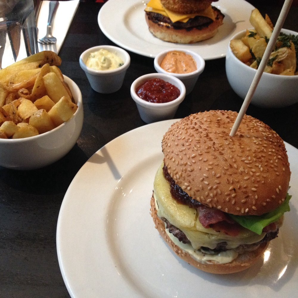Gourmet Burger Kitchen - Cheese & bacon burger with Hei Hei Fries! - Burgers Near Me - Lucan, D
