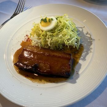 Eiffel Tower - Slow Braised Smoked Pork Belly Lyonnaise Style - French Near Me - Las Vegas, Nevada