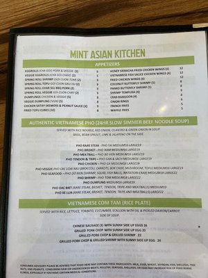 Menu photo 1 Mint Asian Kitchen Mequon, WI