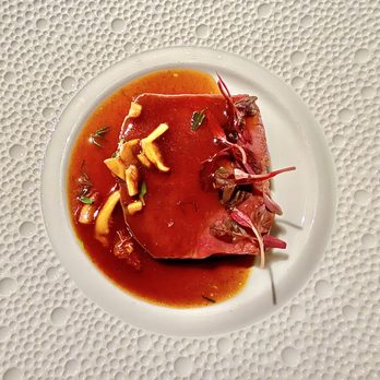 Aska - Venison - Venison from Millbrook with chanterelles, wild herbs and shoots - Scandinavian Near Me - Brooklyn, New York Aska - Venison - Venison from Millbrook with chanterelles, wild herbs and shoots - Scandinavian Near Me - Brooklyn, New York