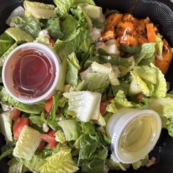 Swanky's Vittles and Libations - BUFFALO CHICKEN SALAD (side chicken grilled instead of deep-fried) - The meat was (to my surprise) perfectly moist!!