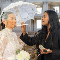 GlamMeUpLala - Touch up post wedding bride & groom photo shoot