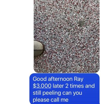 FF Concrete Services - Peeling epoxy floor - Flooring Near Me