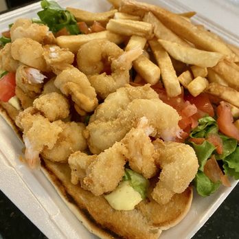 Skipper's - Shrimp Poboy. Very good. - New American Near Me - Kemah, Texas Skipper's - Shrimp Poboy. Very good. - New American Near Me - Kemah, Texas