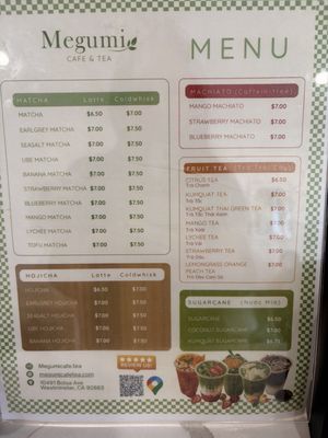 Menu photo 1 Megumi Cafe & Tea Westminster, CA Menu photo 1 Megumi Cafe & Tea Westminster, CA
