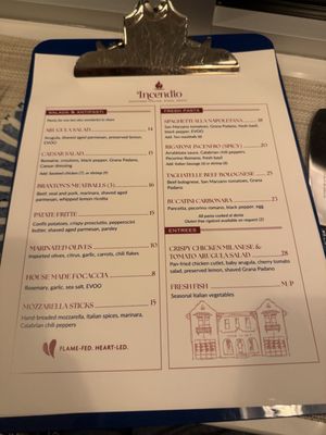Menu photo 2 Incendio Augusta, GA Menu photo 2 Incendio Augusta, GA