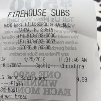 Firehouse Subs - Ordered food at 11:31. Place is empty. It's 11:45 and I still don't have my food. - Sandwiches Near Me - Tampa, Florida Firehouse Subs - Ordered food at 11:31. Place is empty. It's 11:45 and I still don't have my food. - Sandwiches Near Me - Tampa, Florida