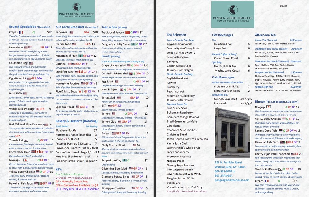 PANGEA GLOBAL TEAHOUSE 12 Photos 221 N Franklin St, Watkins Glen