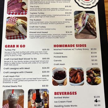 Craft-Eats - Menu - Sandwiches Near Me - Hanover, Pennsylvania