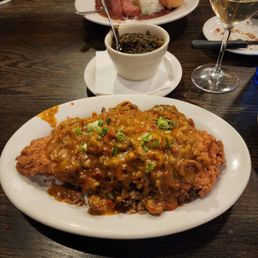 Catfish with crayfish etoufee