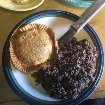 Habana Soco Restaurant - Cuban Pork Roast Empanada with a Congris (get the Congris!! Totally worth it) - Cuban Near Me - Austin, Texas