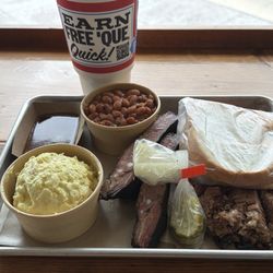 Smokey Mo's BBQ - 3 meat plate with 2 sides