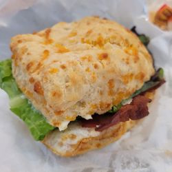 Parker & Otis - Cheddar biscuit with bacon and egg