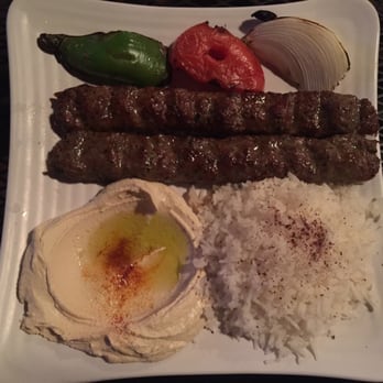Cafe Layal Midtown - Beef kabob with hummus... PERFECTION - Mediterranean Near Me - Houston, Texas