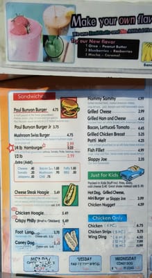 Menu photo 5 Chick Inn Drive In Ypsilanti, MI